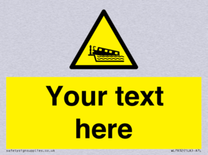 Custom warning grounding narrow boat on lock cill